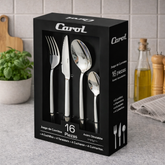 Juego De Cubiertos Premium Carol 16 Piezas Acero Inox Gris