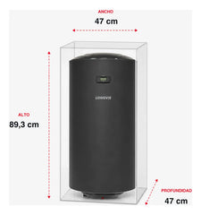 Termotanque Eléctrico De Colgar Longvie 80l Potenciado 3000w Grafito
