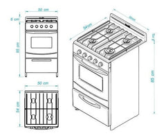 Cocina A Gas Natural Escorial Candor S2 Negra Cs Negro
