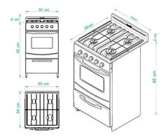 Cocina A Gas Natural Escorial Candor S2 Negra Cs Negro