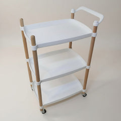Mesa Carro Bar De 3 Estantes Con Ruedas Vivendi 11409 Blanco