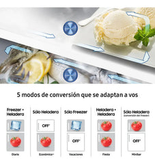 Heladera Samsung Freezer No Frost Flex Inverter 321 L White Color Snow White
