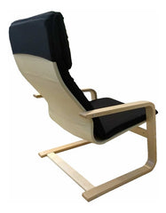 Sillon Poltrona Paris Negra Diseño Para Interiores Lavable Negro Lineal