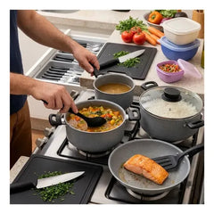Batería De Cocina Tramontina 28399602 Con 44 Piezas De Aluminio Plomo Gris