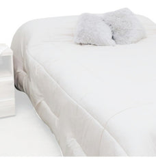 Acolchado Grueso Simil Tussor Fp Home Premium 1-1/2 Plaza Cs Blanco Lisa