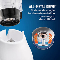 Licuadora Oster Blstkap Pica Hielo Acople Metálico 1.25l Negra 550w Color Negro