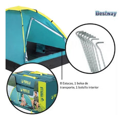 Carpa Monodome De 2 Plazas Bestway 68040 145 X 205 X 100cm