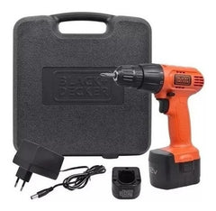 Taladro Inalámbrico 10mm Black+decker Cd121k 12v Con Maletín Naranja