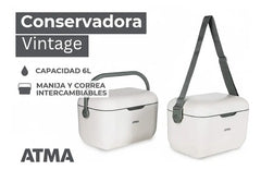 Heladera Conservadora Atma Caw54vp Vintage Blanca 6l Blanca