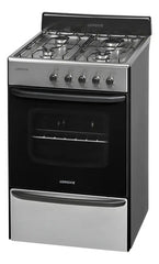 Cocina A Gas Longvie 12231x 56cm Inox Cajón Parrilla Acero Inoxidable