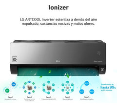 Aire Acondicionado LG Inverter Artcool 3000 Frigorías Color Negro