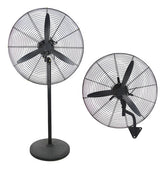 Ventilador Industrial 30 Pulgadas 2 En 1 Pie O Pared Aspas De Plastico Cantidad 3 Estructura Negra 200w Kanji Kjhfi3020