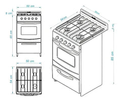 Cocina A Gas Escorial Candor S2 Color Blanco Gas Natural Blanco