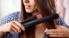 Planchita De Pelo Philips Thermoprotect Ceramica Bhs376/00 Negro/rosa