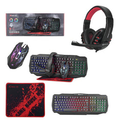 Kit De Teclado Y Mouse Gamer Xtrike Me Cm-406 Inglés Us De Color