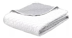 Cubrecama Kavanagh Twin Bicolor Funda Blanco Gris 160 X 230 Lisa