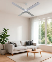 Ventilador De Techo Liliana Vthb104r Blanco Control Remoto 1.2 M 50 Blanco Blanco Metal 4