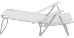 Reposera De 6 Posiciones Bel Sunny Aluminio Pvc Blanco