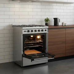 Cocina Comercial Florencia 5838 De 4 Hornallas 56cm Inox