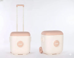 Heladera Conservadora Vintage Atma 305vp 30l C/ Carrito Rosa Rosa