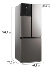Heladera Electrolux No Frost Inverter Multidoor Im7s 480 Litros Gris