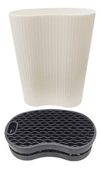 Set Juego 5 Cuchillos Tijera Soporte Blanco Cocina Chef Cts Blanco