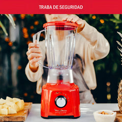 Licuadora Powermix Plus 2 Litros Roja Color Rojo Moulinex