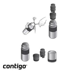 Termo Contigo Black 1100ml Acero Inx Bebidas Calientes Frias Negro