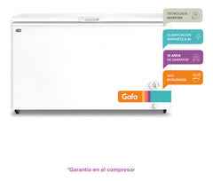 Freezer Horizontal Gafa Blanco Inverter 402lts Fghi400b-xl
