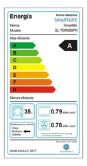 Horno Eléctrico Smartlife Conveccion Spiedo 50l 6 Funciones Gris
