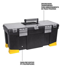 Caja Plástica Porta Herramientas C/ Manija Stanley 22-080 Cs Negro/amarillo