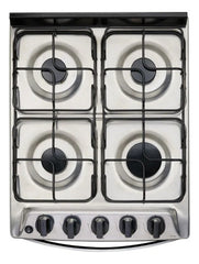 Cocina A Gas Whirlpool Wfo4nbr 4 Hornallas 49cm Acero Inox C - Gris