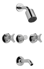 Griferia Juego Ducha Bañera Fv Petalo Cromo 0103/m3p-cr Plateado