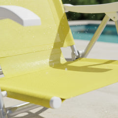 Reposera De 6 Posiciones Bel Sunny Aluminio Pvc Amarilla Amarillo