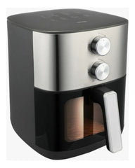 Freidora De Aire Atma Fr256maip Con Visor 6l Inox 1750w Negro
