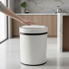 Cesto De Basura Con Sensor Inteligente Vivendi De 15lts Blanco