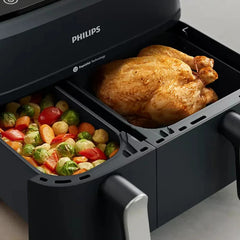 Freidora De Aire Philips Canasta Doble 9 Litros Phna35100 Negro