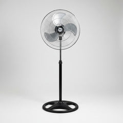 Ventilador Pie Pared Piso Kanji Kjh1811 3en1 C/ 3palas Metal 18 Cm Negro Metálico Metal 3