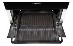 Cocina Multigas Ormay Inox Negra 4 Hornallas 91l Clase A Negro