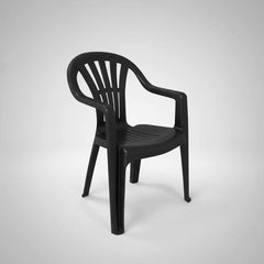Silla Plastica Apilable Interiores Exteriores Tm Eco H:100kg Negro Lisa