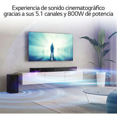 Barra De Sonido Con Subwoofer LG Sh7q Color Negro 800w