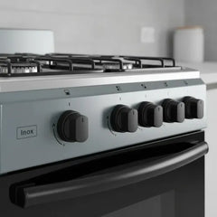 Cocina Multigas Ormay Inox Gris 4 Hornallas Easy To Clean