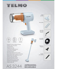 Aspiradora Recargable Yelmo As-3244 395ml Filtro Hepa 80w Turquesa