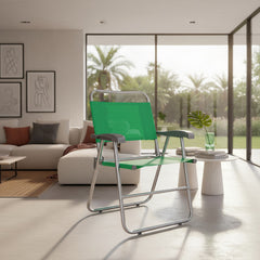 Reposera Plegable Sillon De 1 Posicion Descansar 10006 Verde