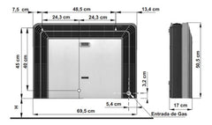 Calefactor Gas Eskabe Miniconvex Titanio 8000kcal Sin Salida Cava