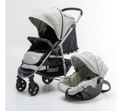 Cochecito Travel System Bebesit 1390ts-e Manillar Gris Claro Gris Claro