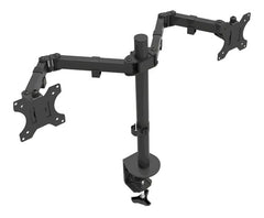 Soporte Escritorio Doble Brazo Con Base Onebox Lcd-23 Cta Color Negro