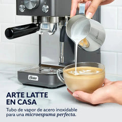 Cafetera Espresso Oster Bvstem7201-054 Perfect Brew 15 Bar Plateado