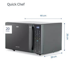 Microondas Digital Bgh Quick Chef B120ds20i Silver 20llts Cs