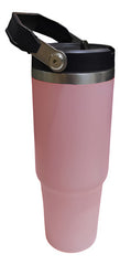Vaso Termico Acero Inox Frio Calor Manija 900ml Tm Rosa Liso